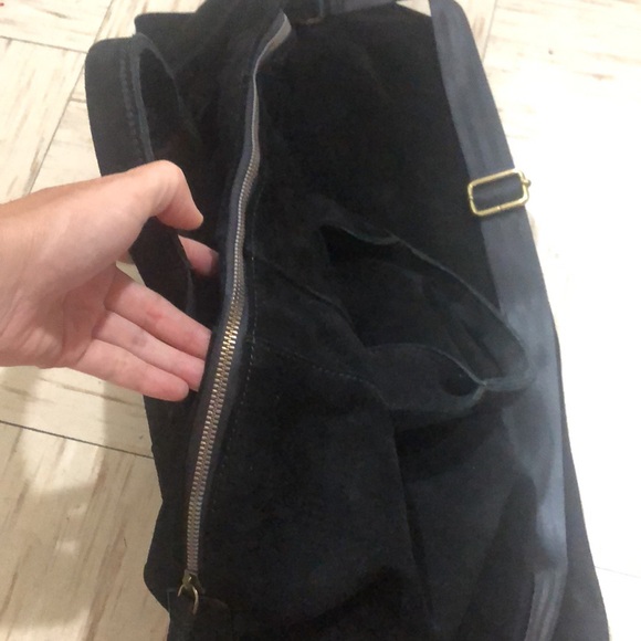 American Leather Co. Iris Suede Weekender-Black - Picture 10 of 11